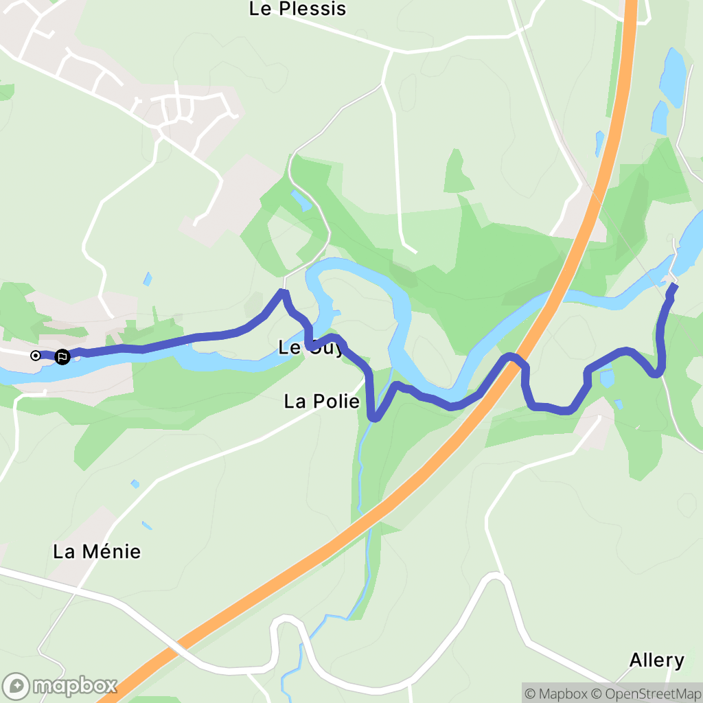 Mortagne-sur-Sèvre : carte du parcours de randonnée - France