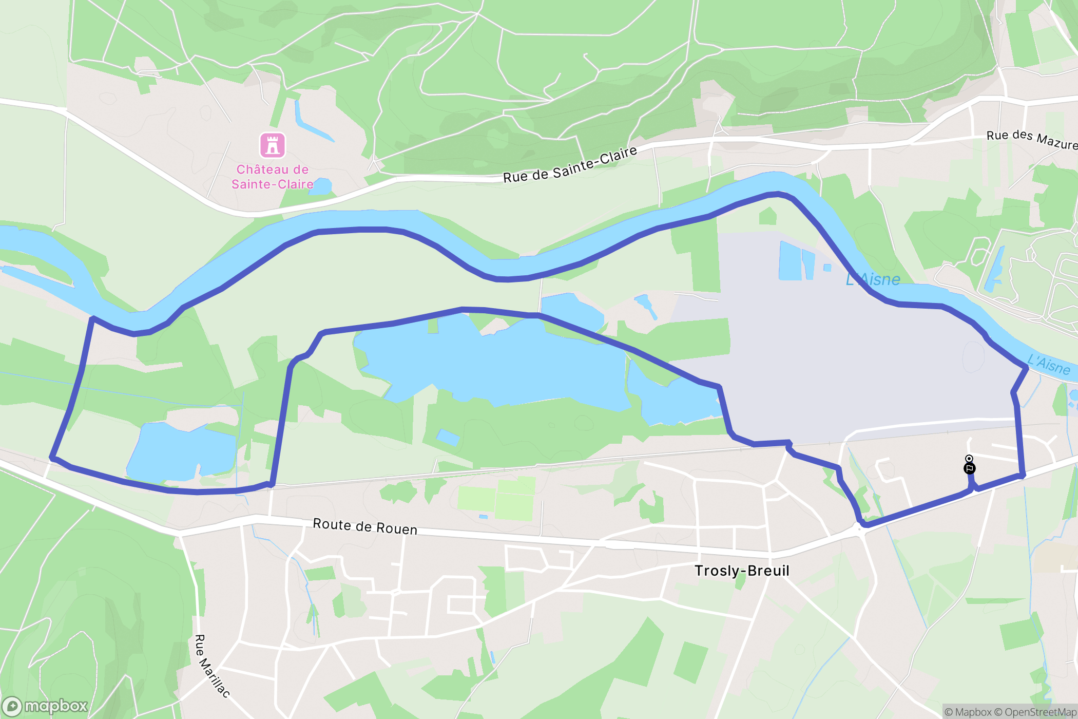 Trosly-Breuil : carte du parcours de randonnée - France