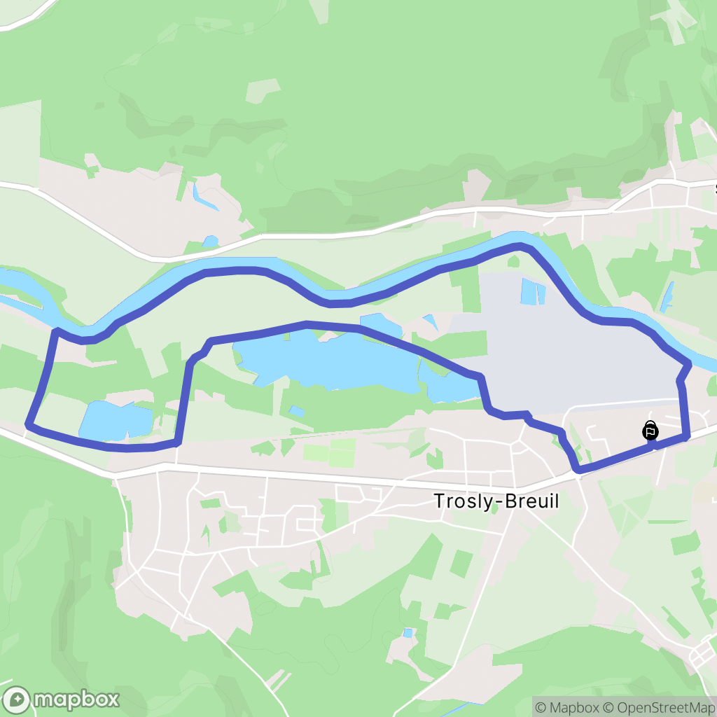 Trosly-Breuil : carte du parcours de randonnée - France