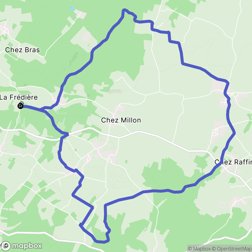 Saint-Hilaire-de-Villefranche : carte du parcours de randonnée - France