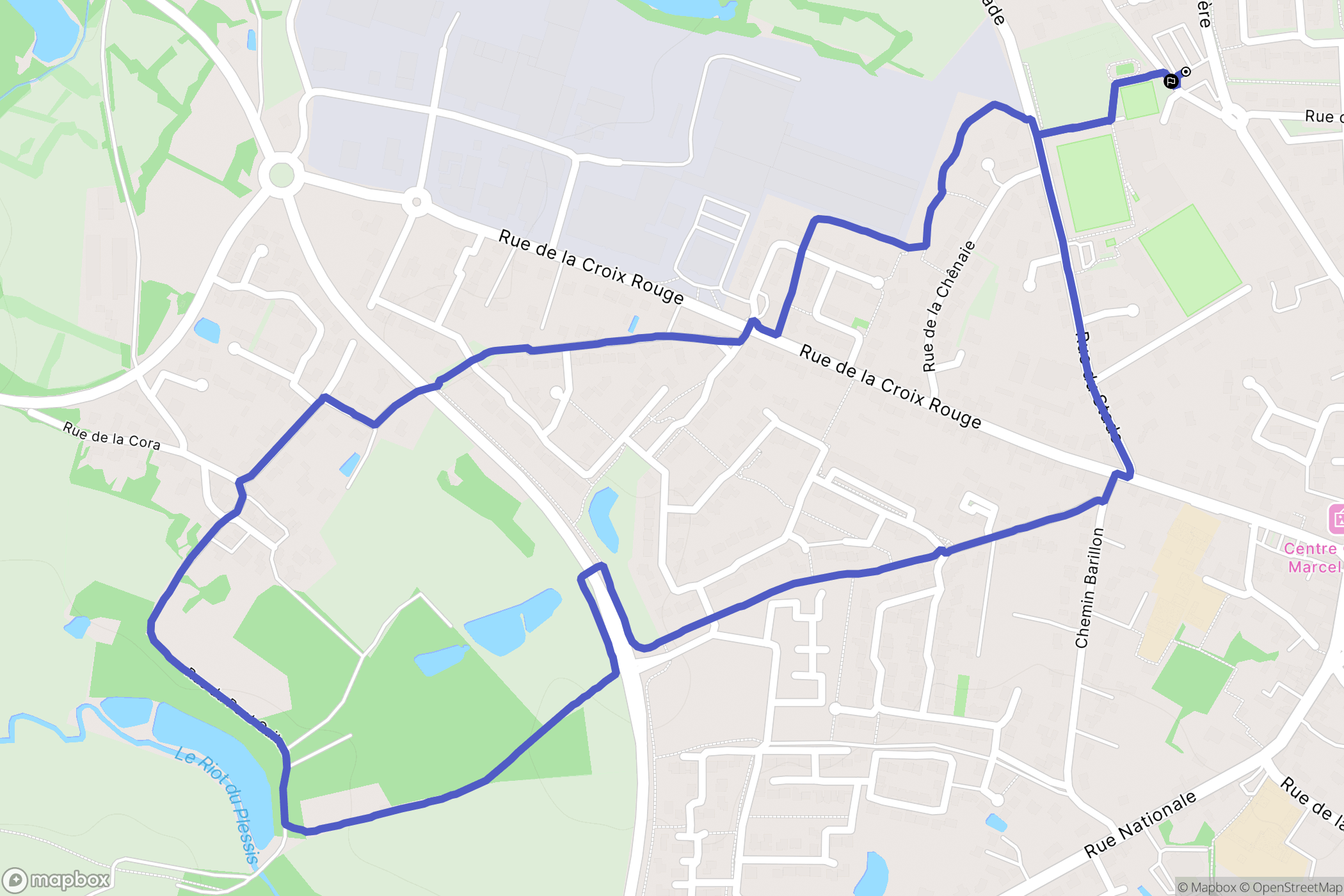 La Ferrière : carte du parcours de randonnée - France