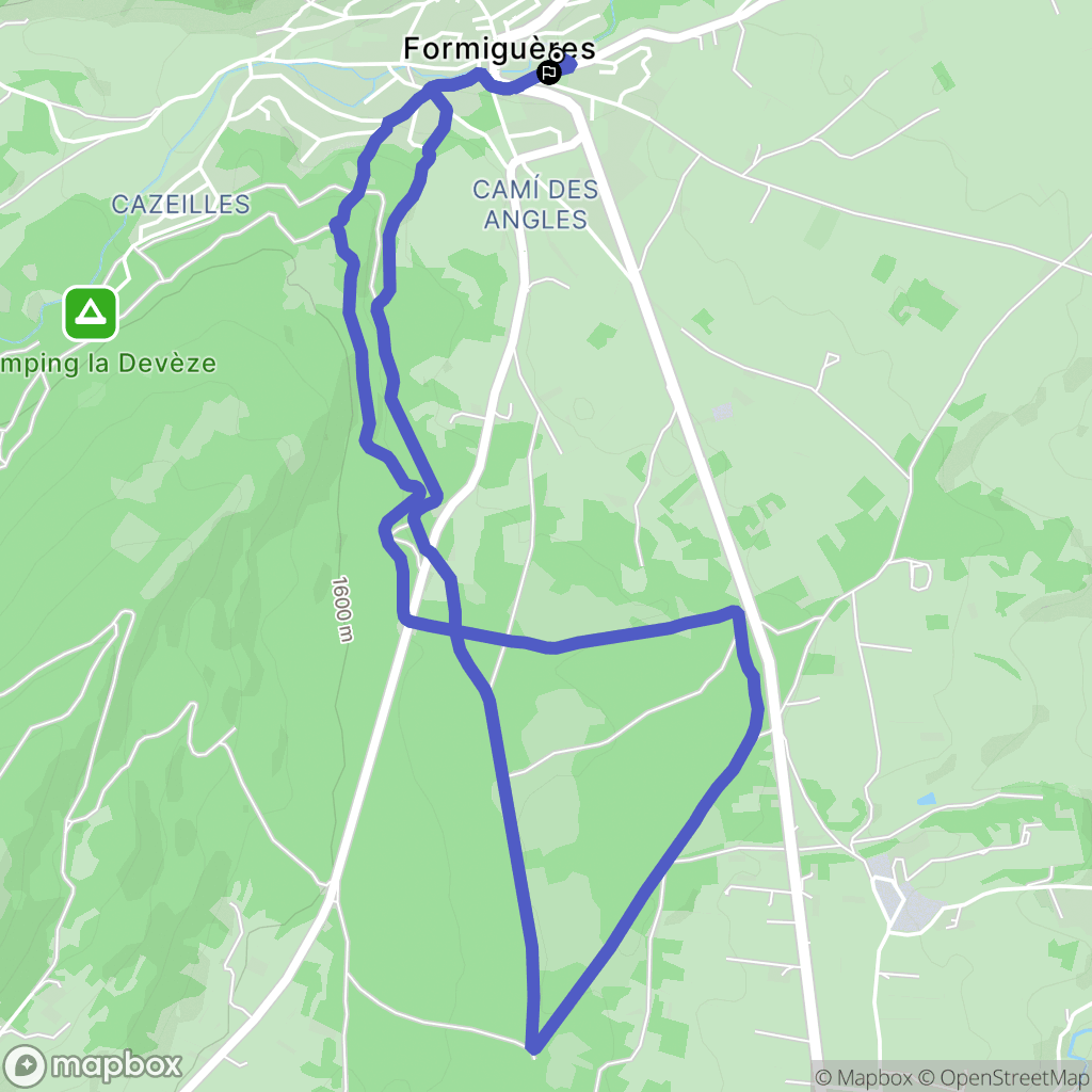 Formiguères : carte du parcours de randonnée - France