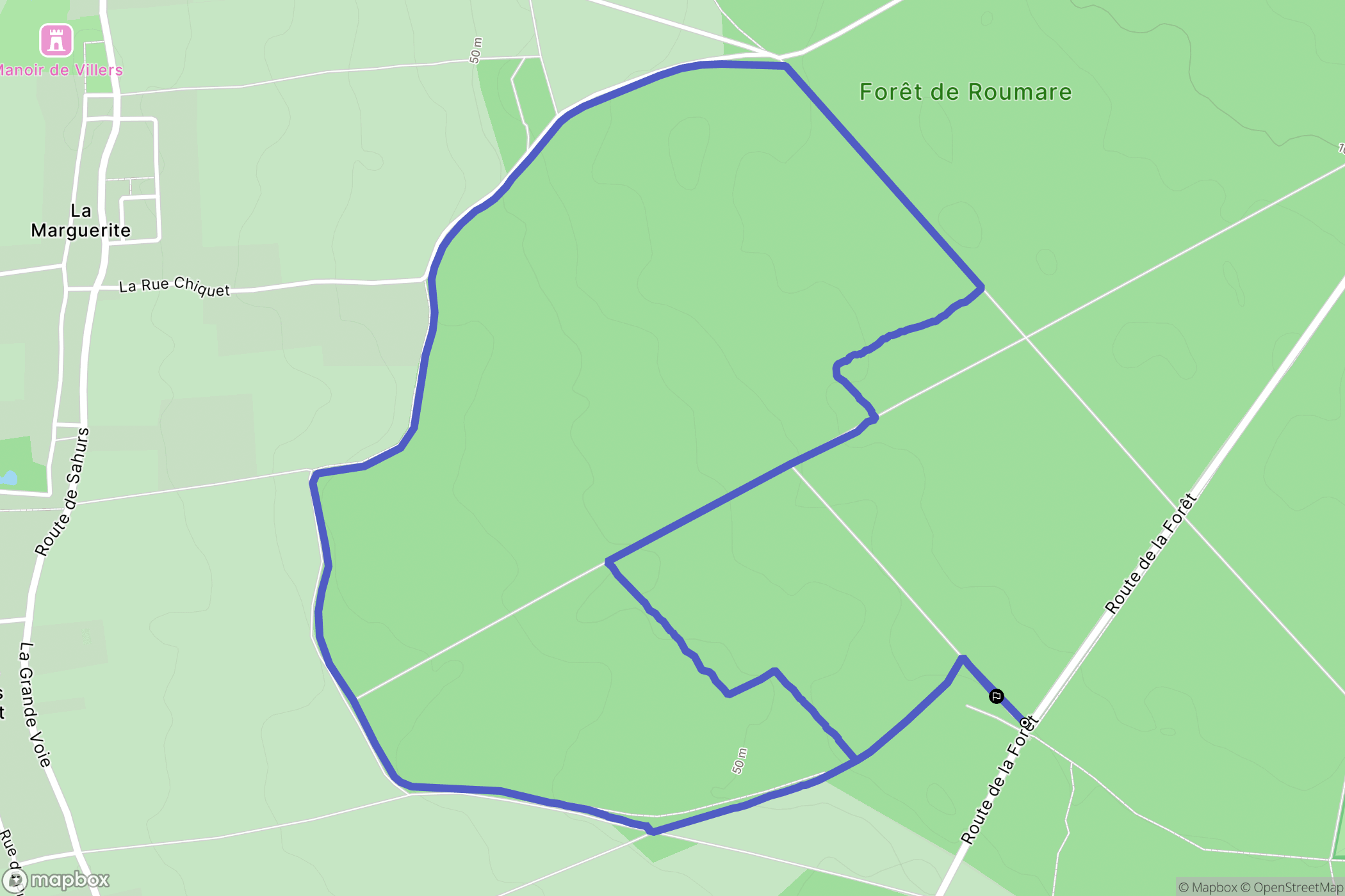 Sahurs : carte du parcours de randonnée - France