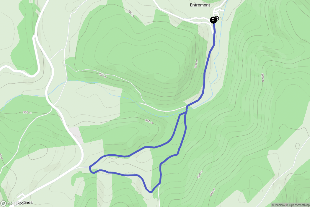 Saint-Laurent-Chabreuges : carte du parcours de randonnée - France