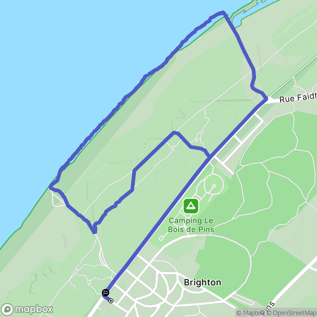Cayeux-sur-Mer : carte du parcours de randonnée - France