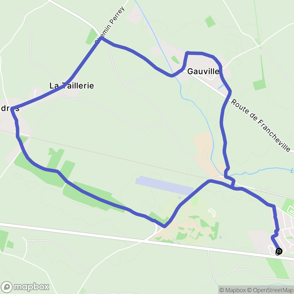 Verneuil d'Avre et d'Iton : carte du parcours de randonnée - France