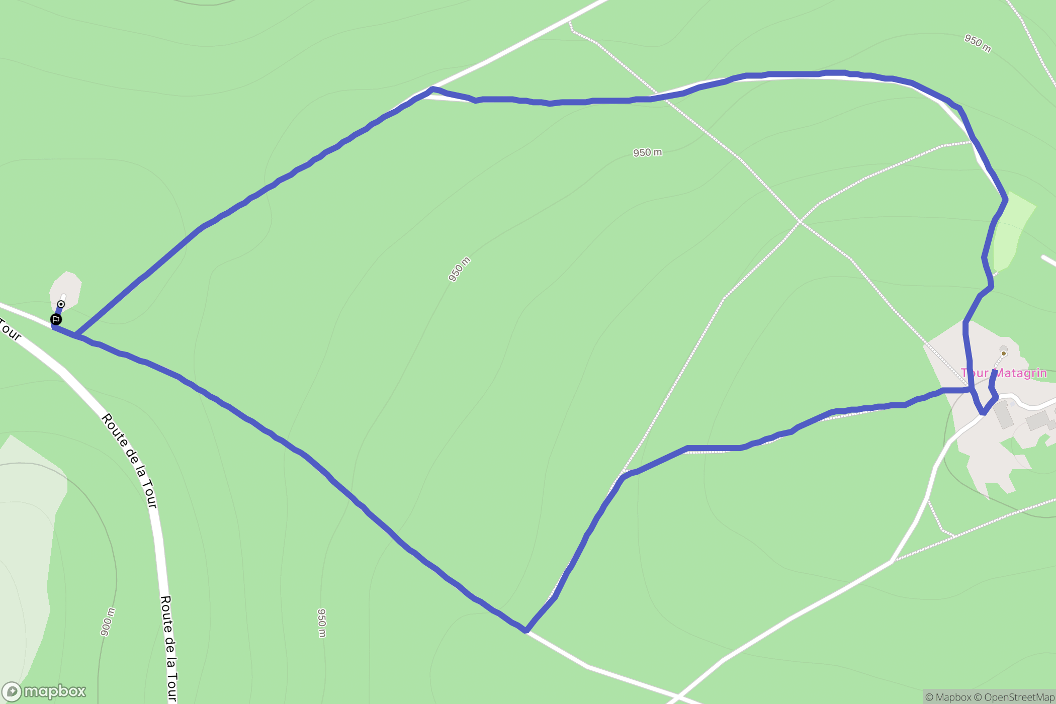 Violay : carte du parcours de randonnée - France