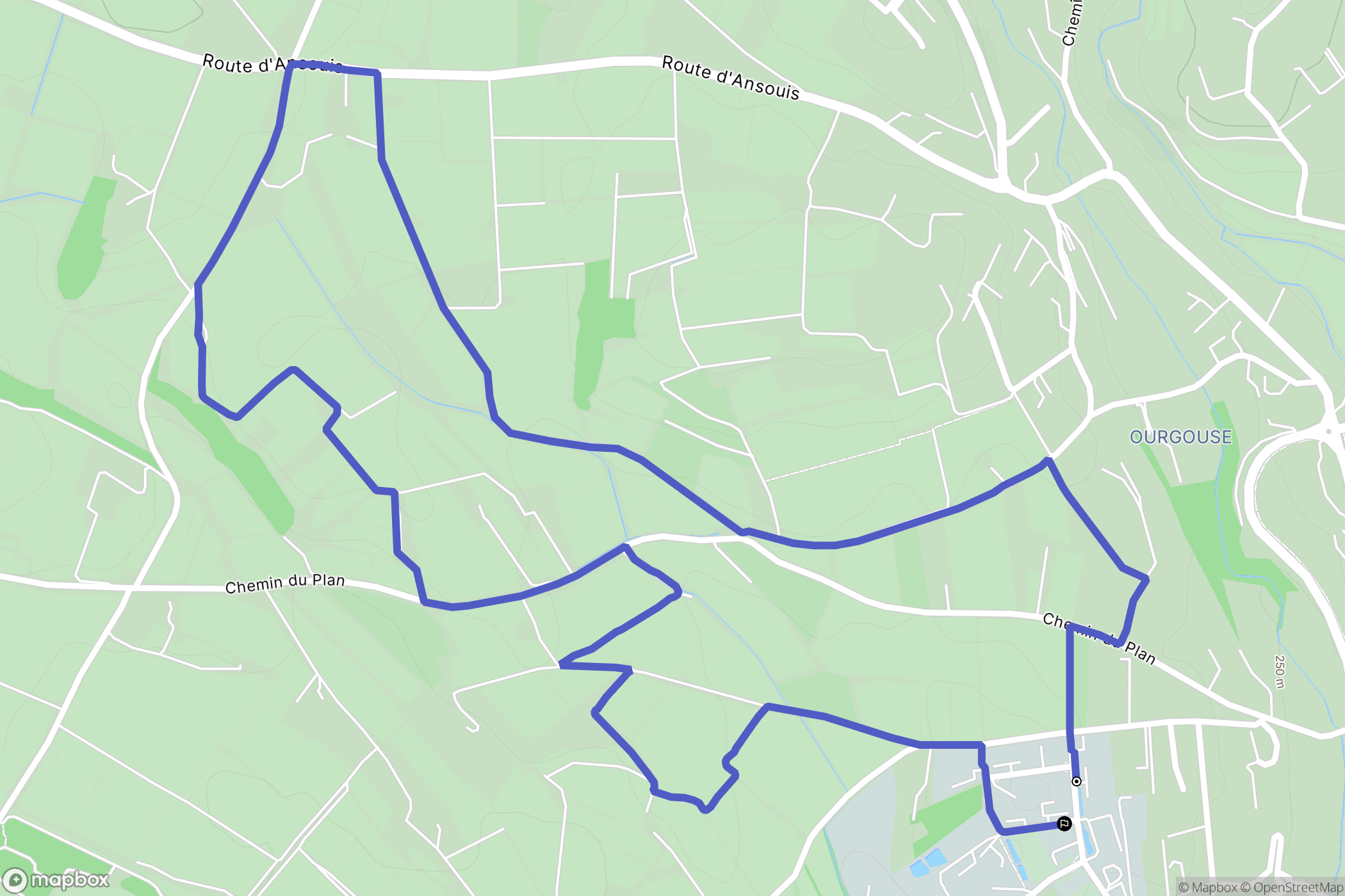 La Tour-d'Aigues : carte du parcours de randonnée - France