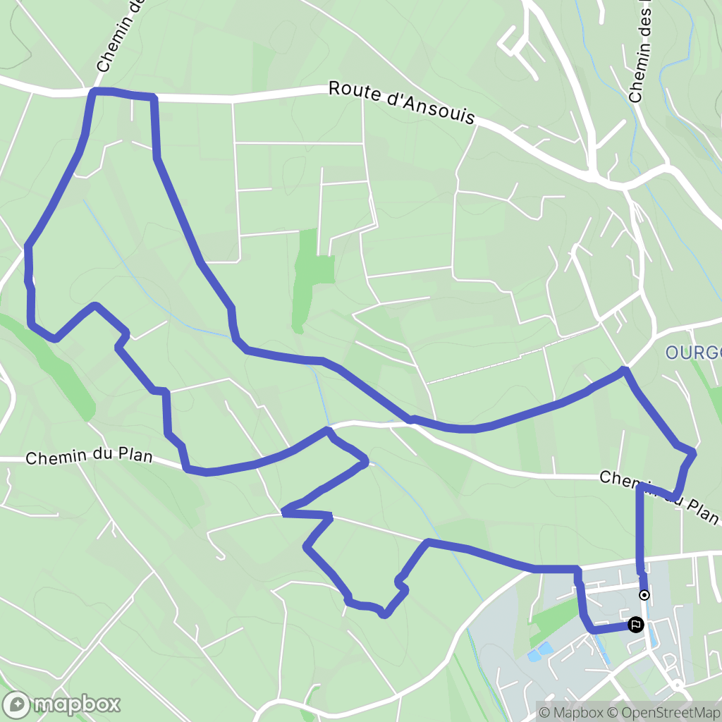 La Tour-d'Aigues : carte du parcours de randonnée - France