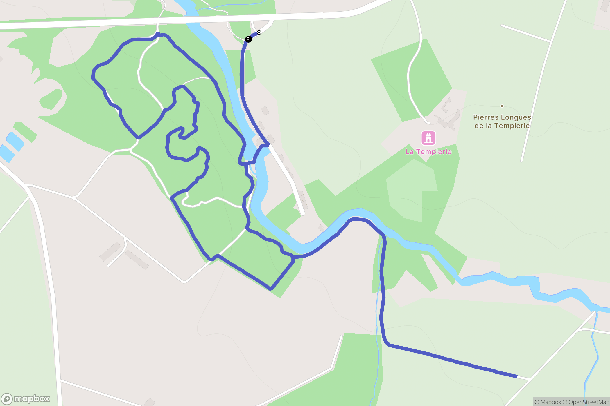 Bazoges-en-Paillers : carte du parcours de randonnée - France