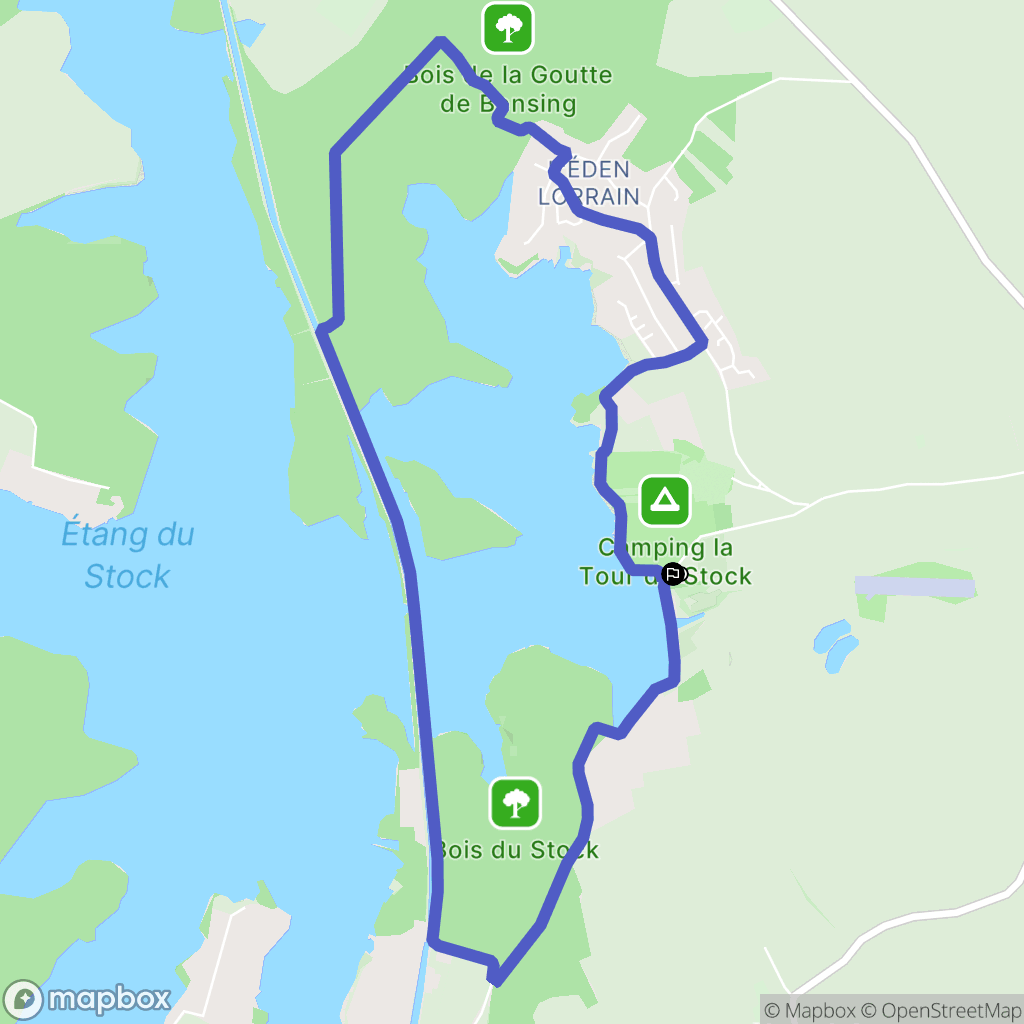 Langatte : carte du parcours de randonnée - France