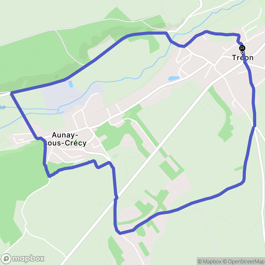 Tréon : carte du parcours de randonnée - France