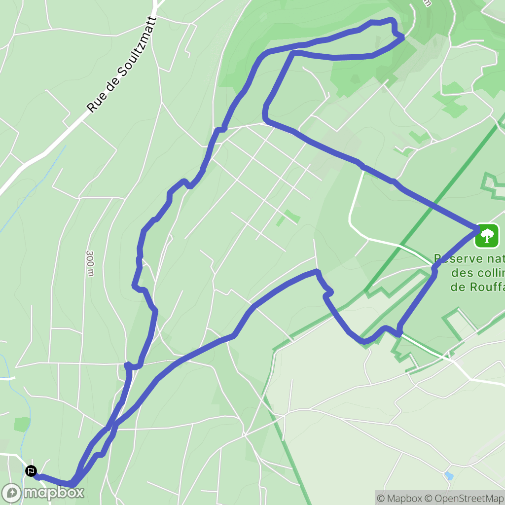 Orschwihr : carte du parcours de randonnée - France