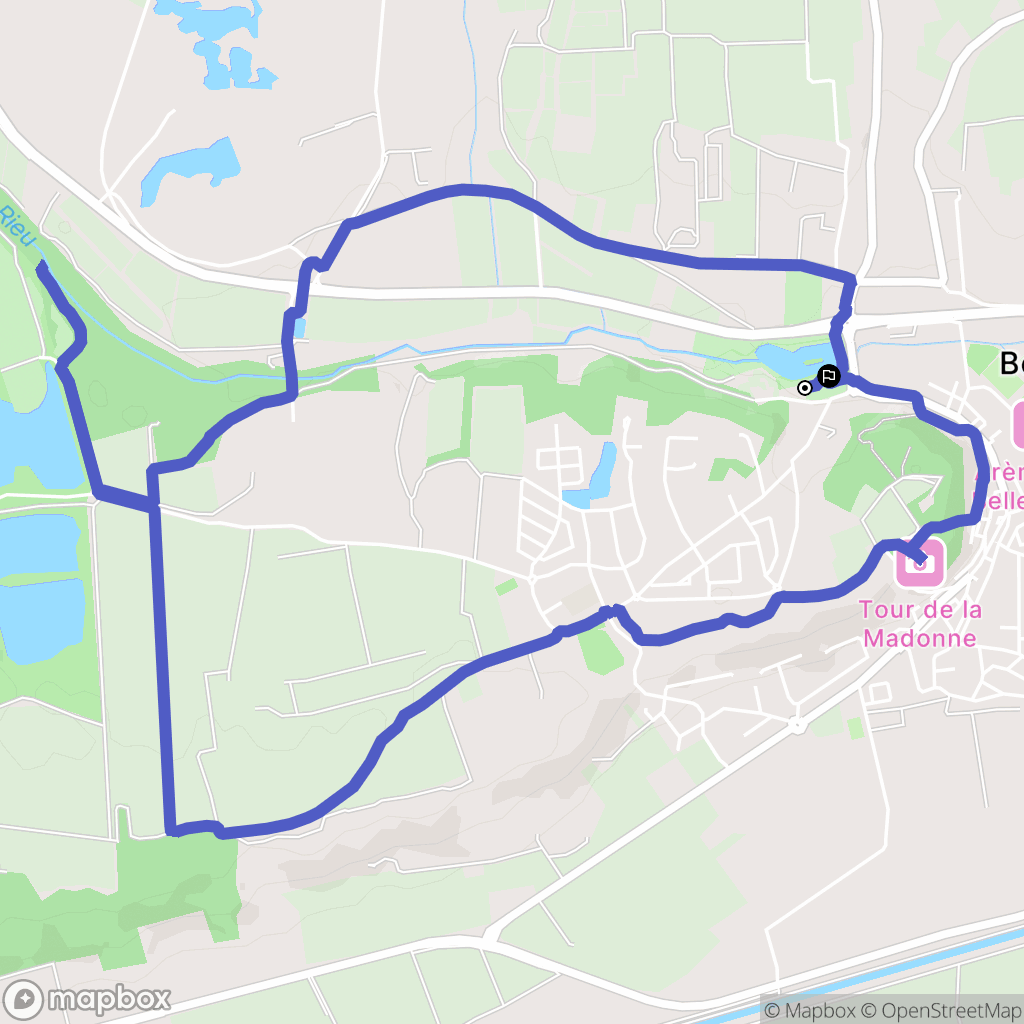 Bellegarde : carte du parcours de randonnée - France