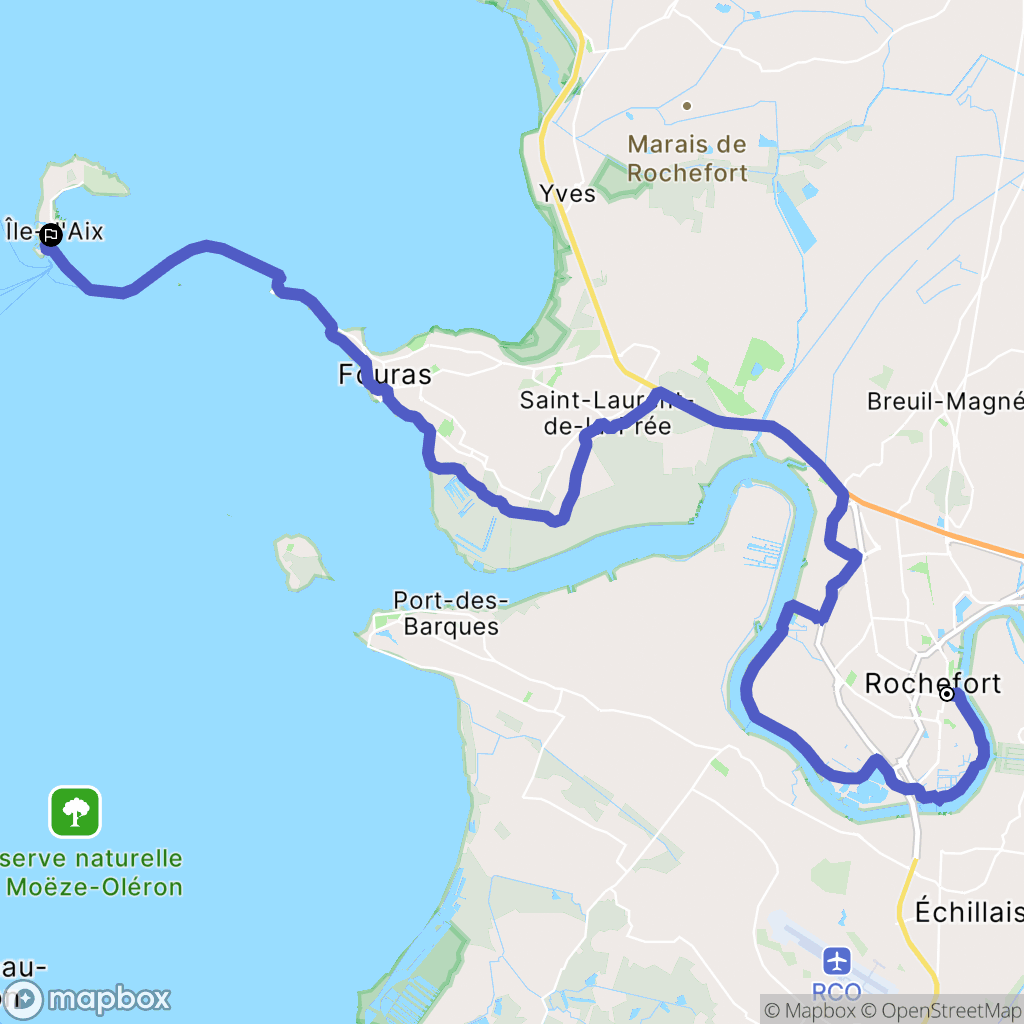 Rochefort : carte du parcours de randonnée - France