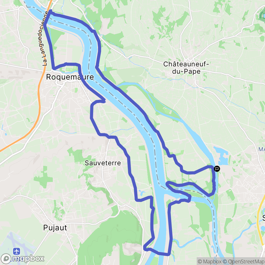 Sorgues : carte du parcours de randonnée - France