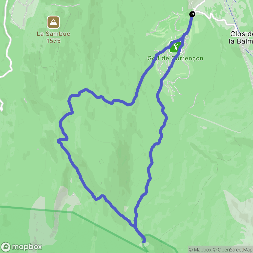 Corrençon-en-Vercors : carte du parcours de randonnée - France