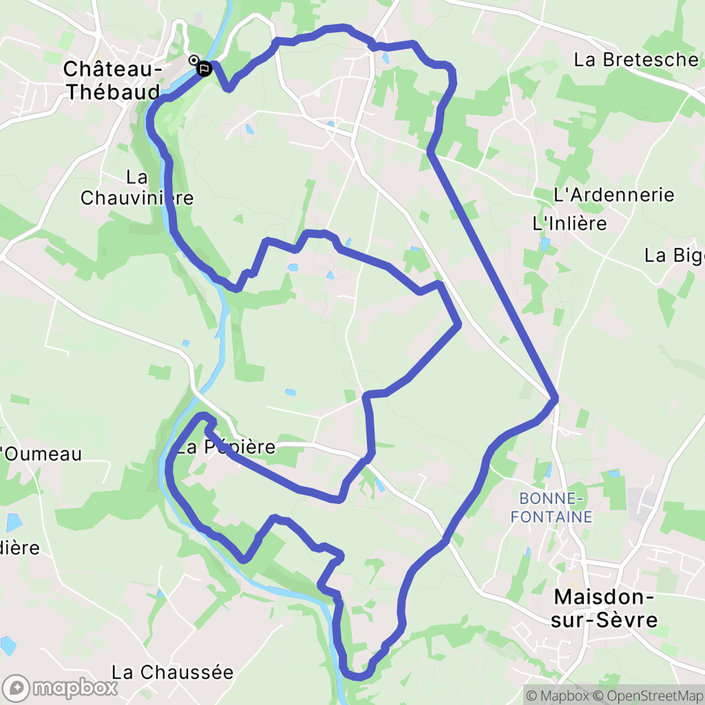 Château-Thébaud : carte du parcours de randonnée - France