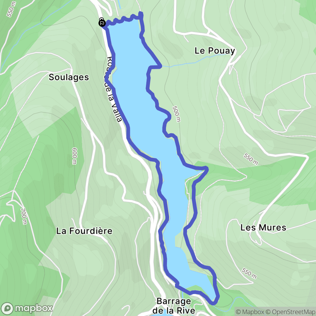 Saint-Chamond : carte du parcours de randonnée - France