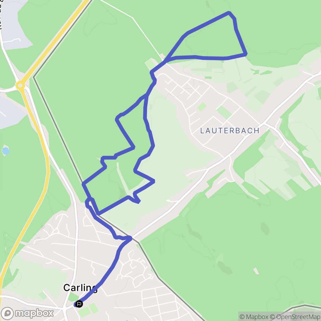 Carling : carte du parcours de randonnée - France