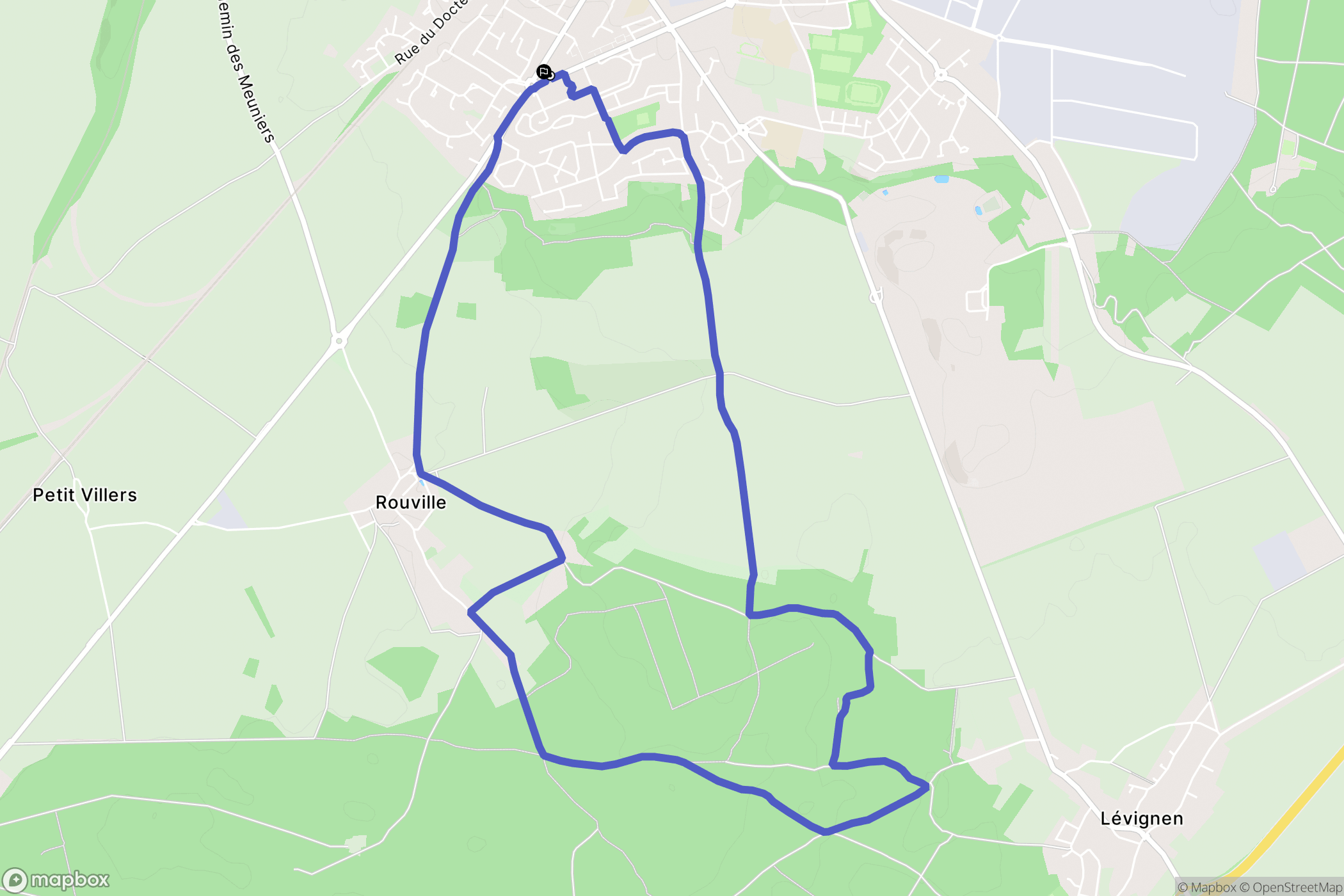 Crépy-en-Valois : carte du parcours de randonnée - France