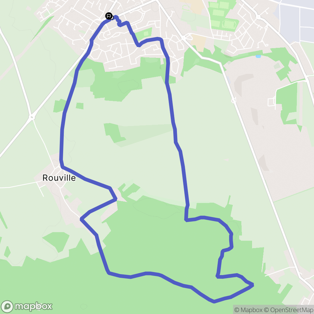Crépy-en-Valois : carte du parcours de randonnée - France
