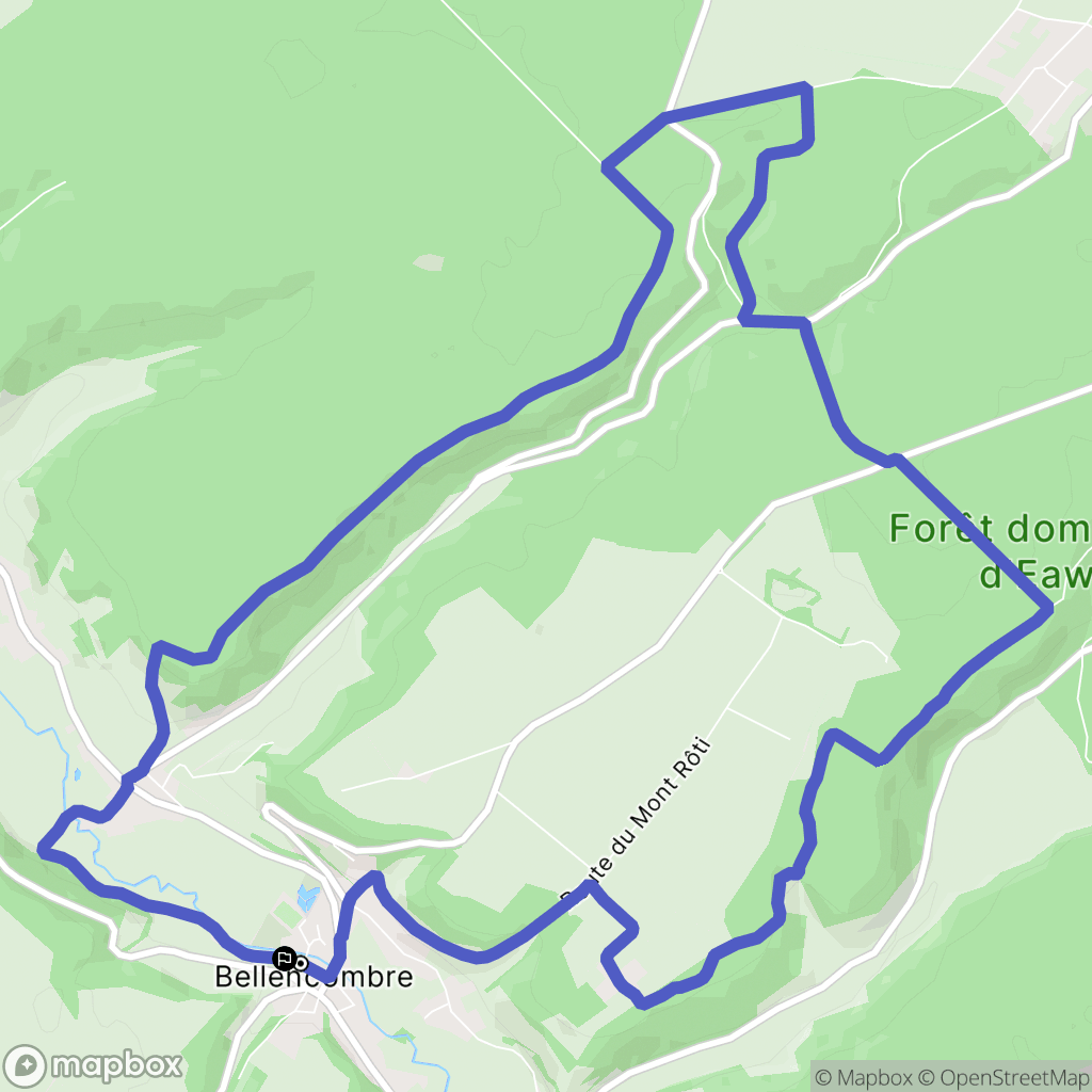 Bellencombre : carte du parcours de randonnée - France