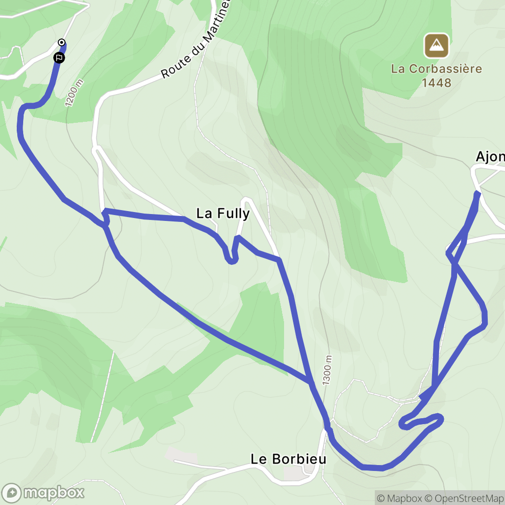 Villard : carte du parcours de randonnée - France