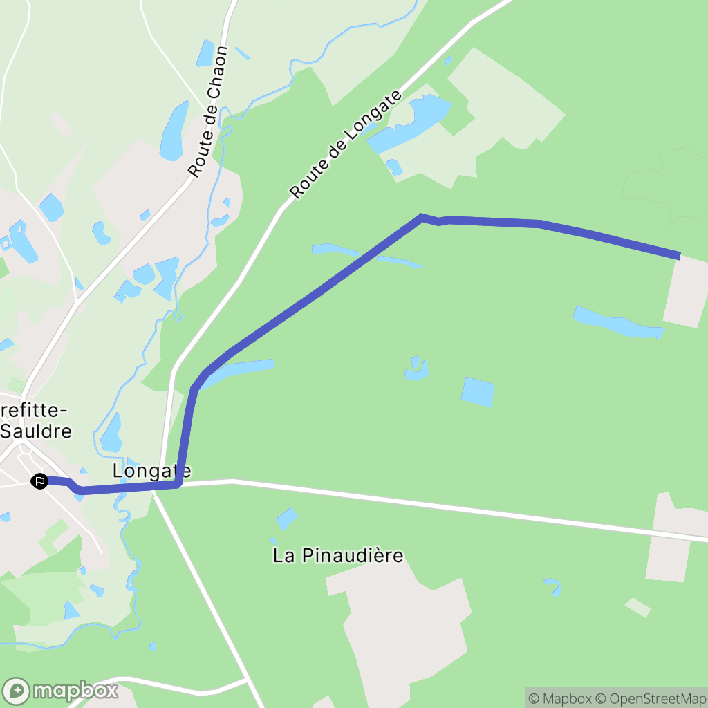 Pierrefitte-sur-Sauldre : carte du parcours de randonnée - France