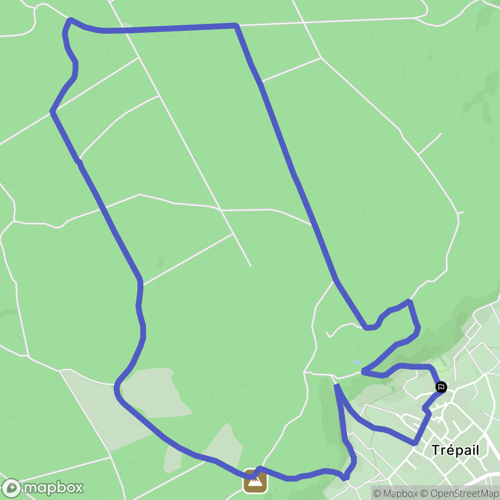 Trépail : carte du parcours de randonnée - France