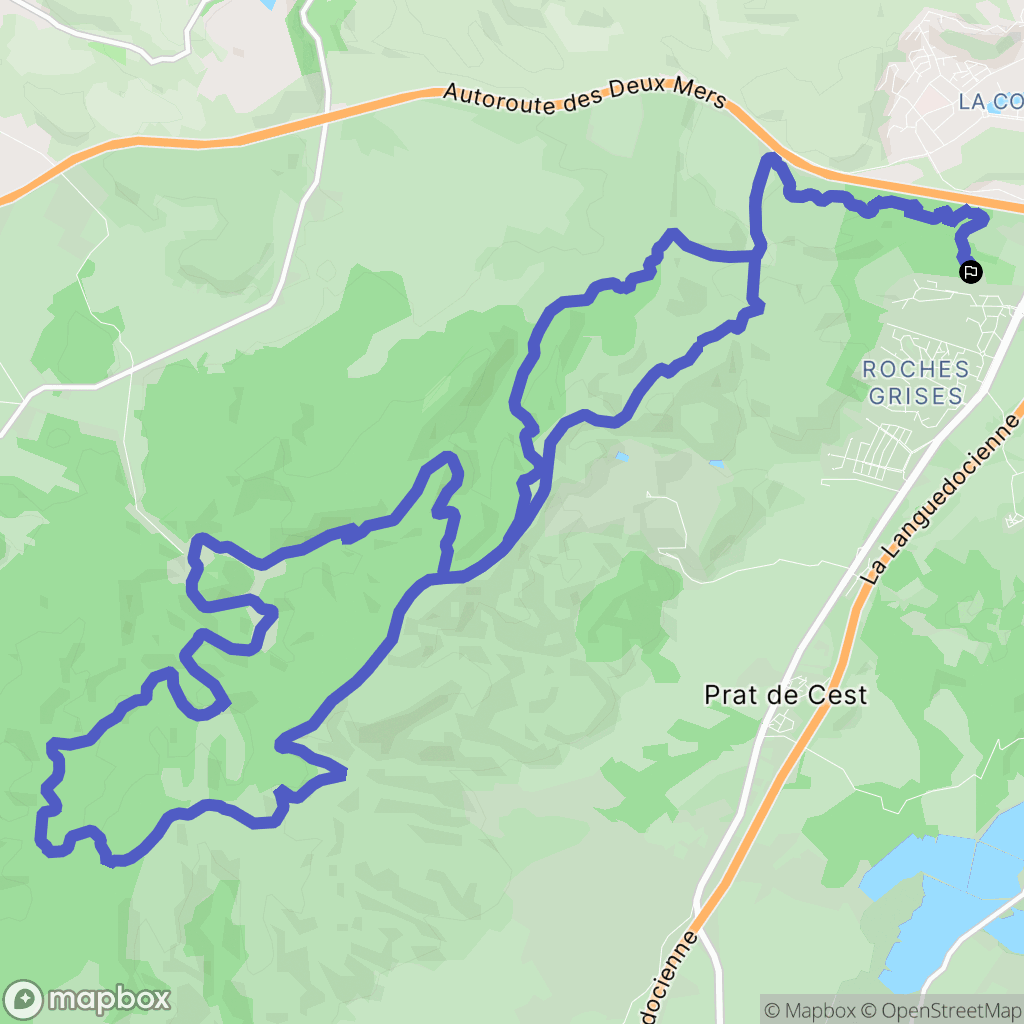Narbonne : carte du parcours de randonnée - France
