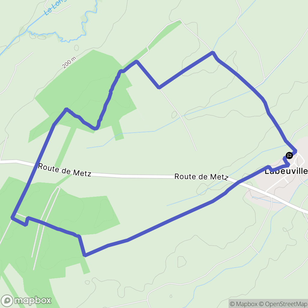 Labeuville : carte du parcours de randonnée - France