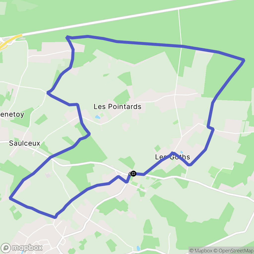 Amilly : carte du parcours de randonnée - France