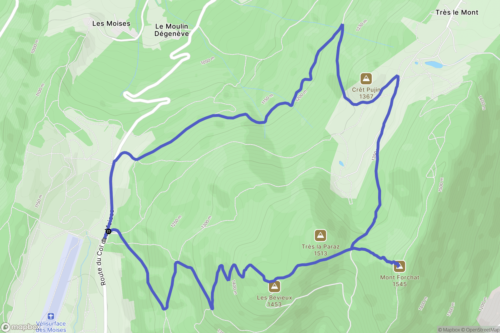 Draillant : carte du parcours de randonnée - France