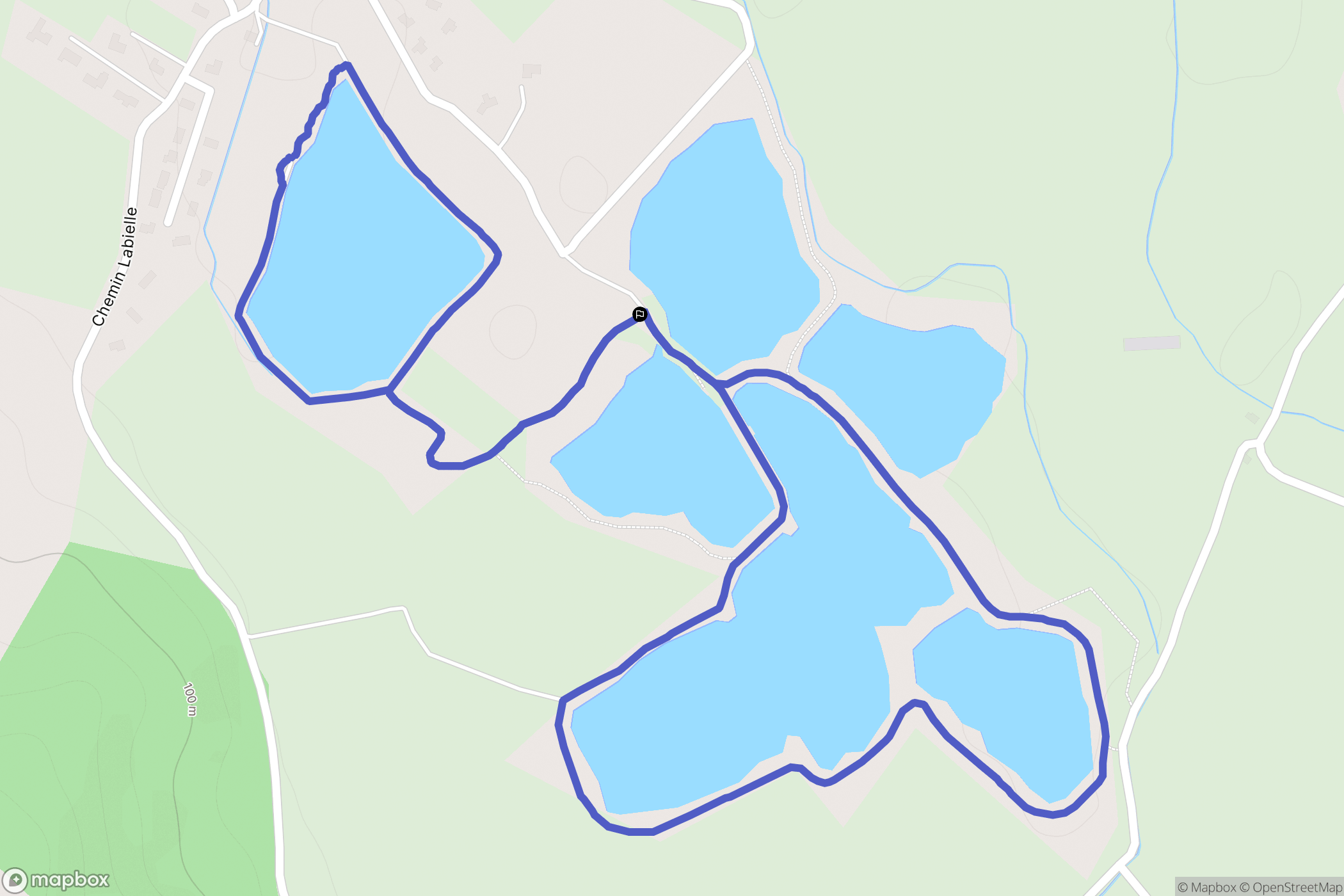 Castetner : carte du parcours de randonnée - France