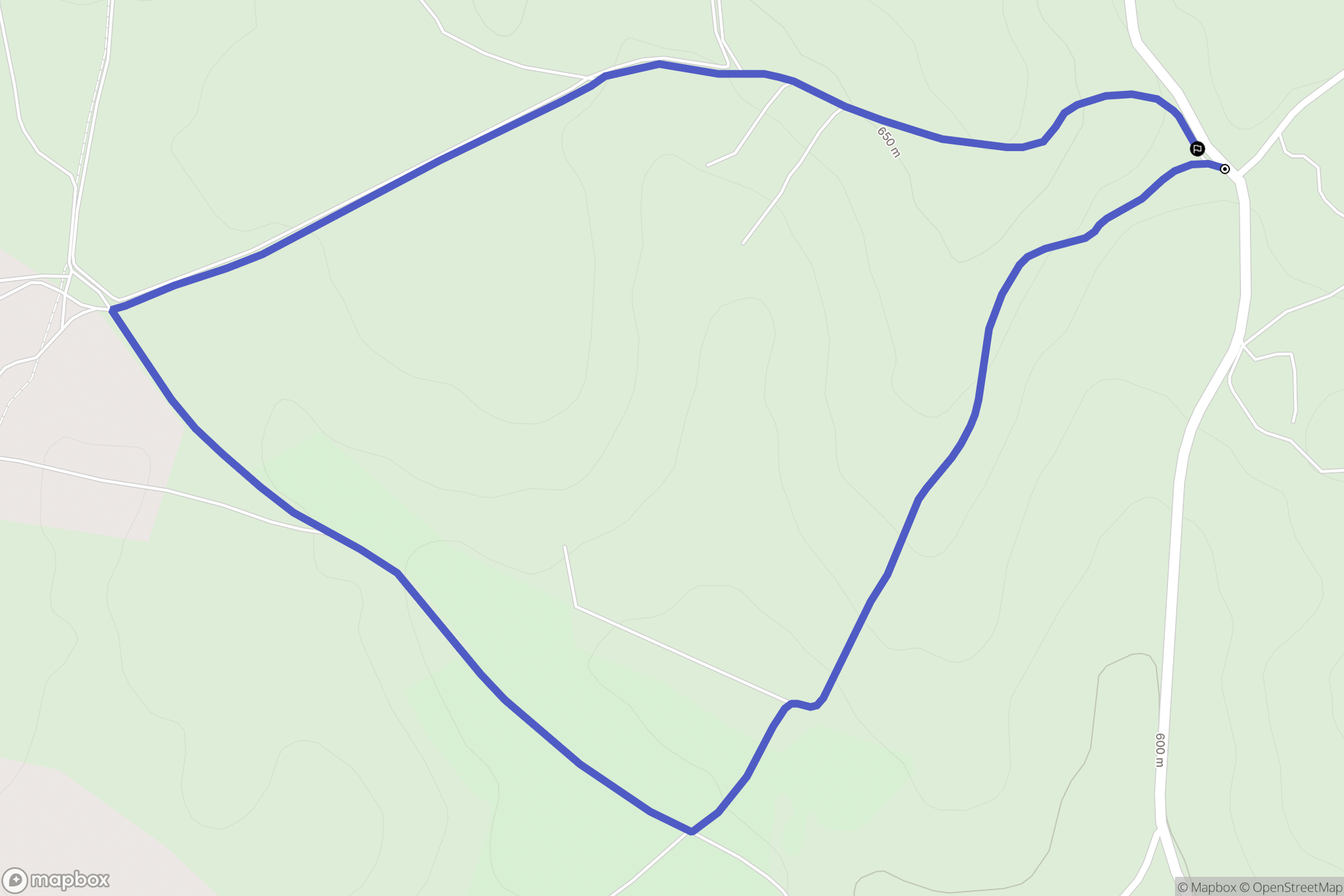 Montrozier : carte du parcours de randonnée - France