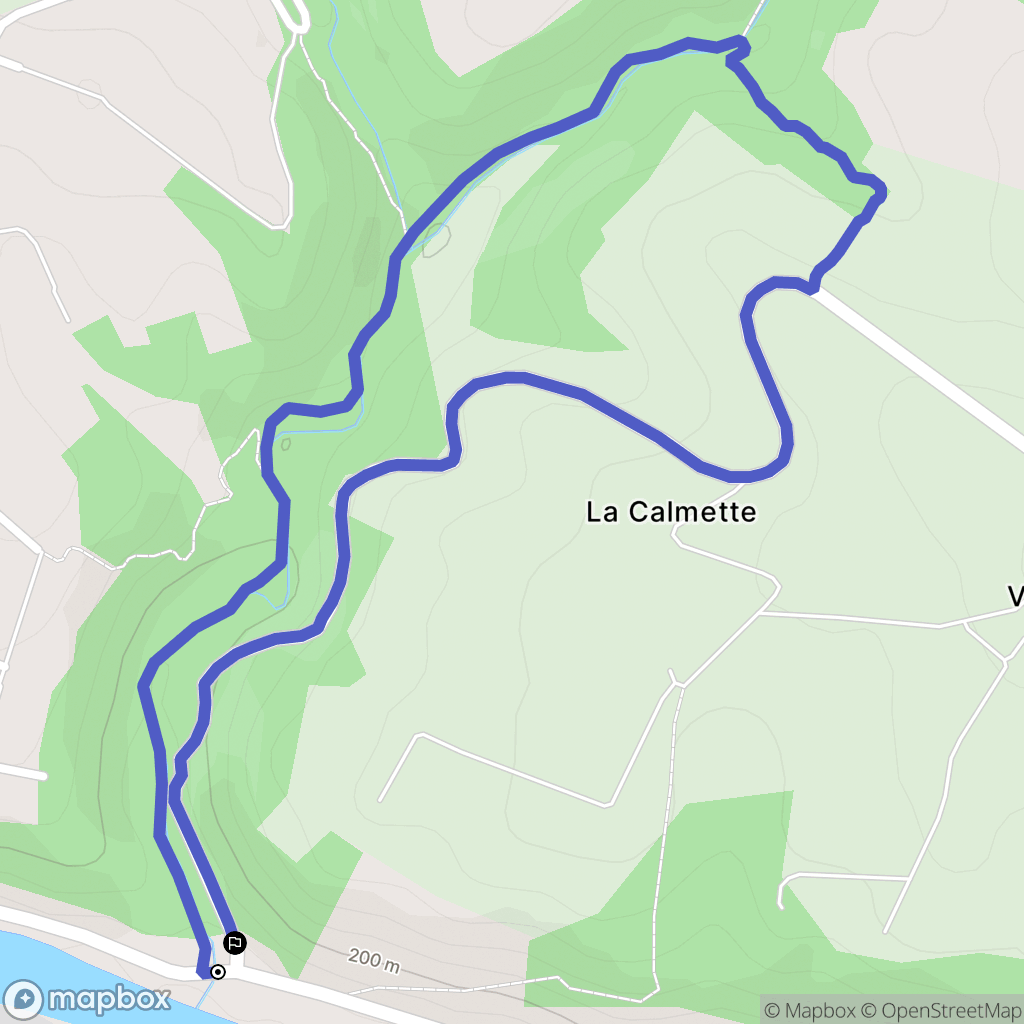 Arthès : carte du parcours de randonnée - France