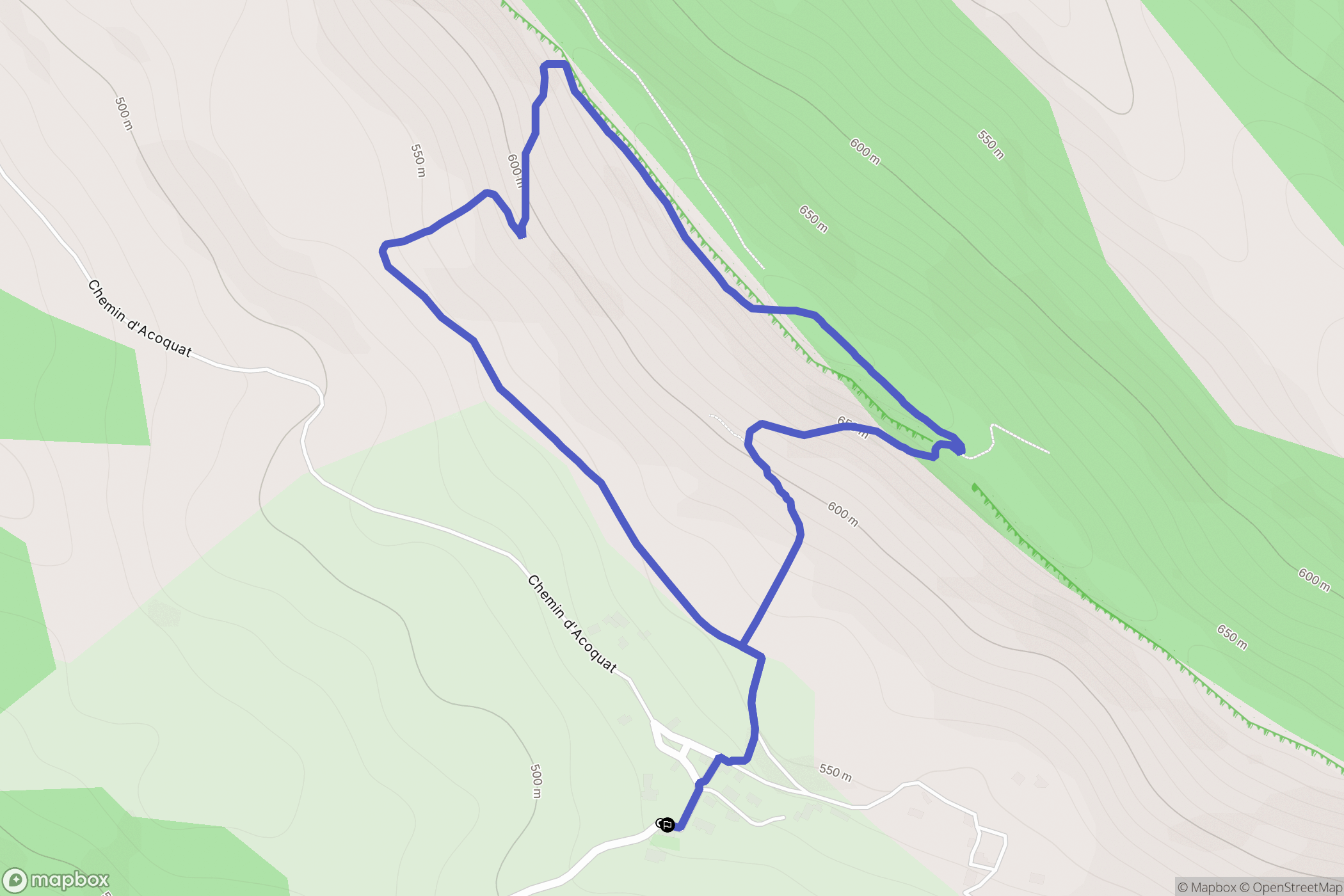 Arabaux : carte du parcours de randonnée - France
