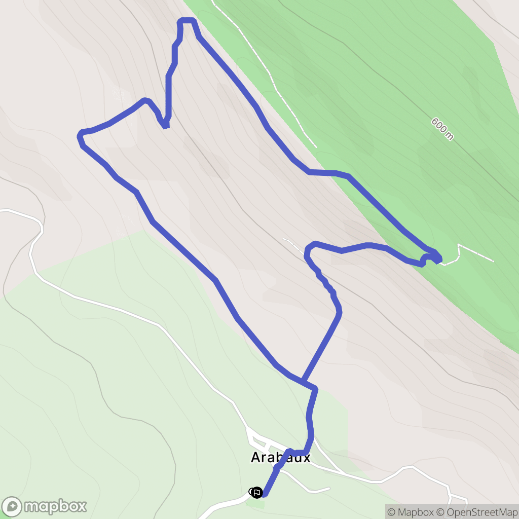 Arabaux : carte du parcours de randonnée - France
