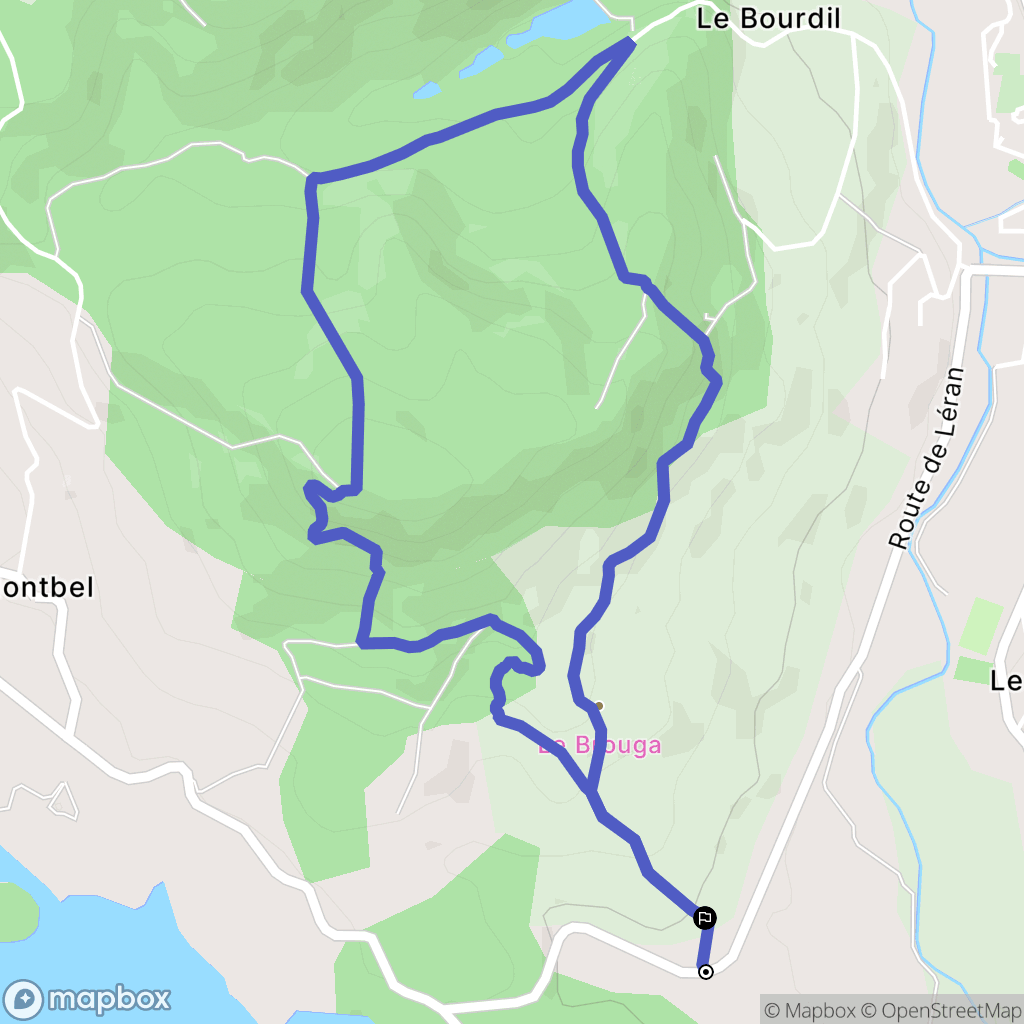 Chalabre : carte du parcours de randonnée - France