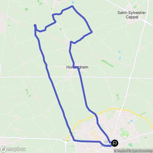 Hazebrouck : carte du parcours de randonnée - France