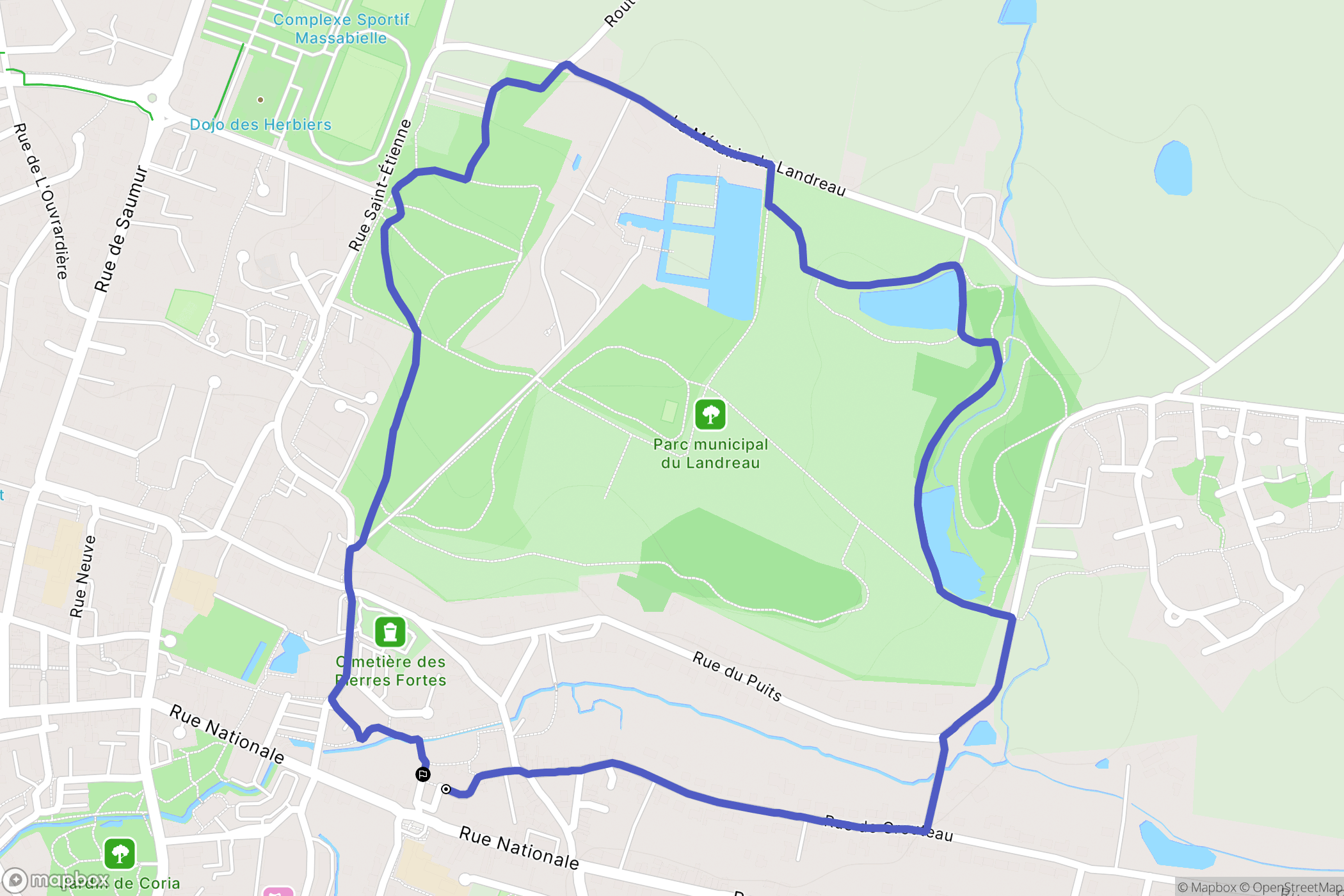 Les Herbiers : carte du parcours de randonnée - France