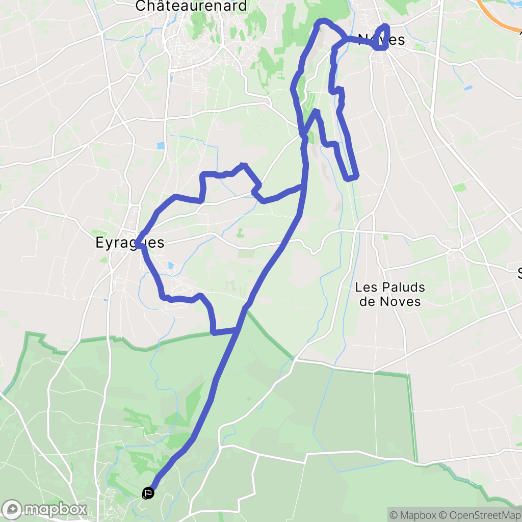 Saint-Rémy-de-Provence : carte du parcours de randonnée - France