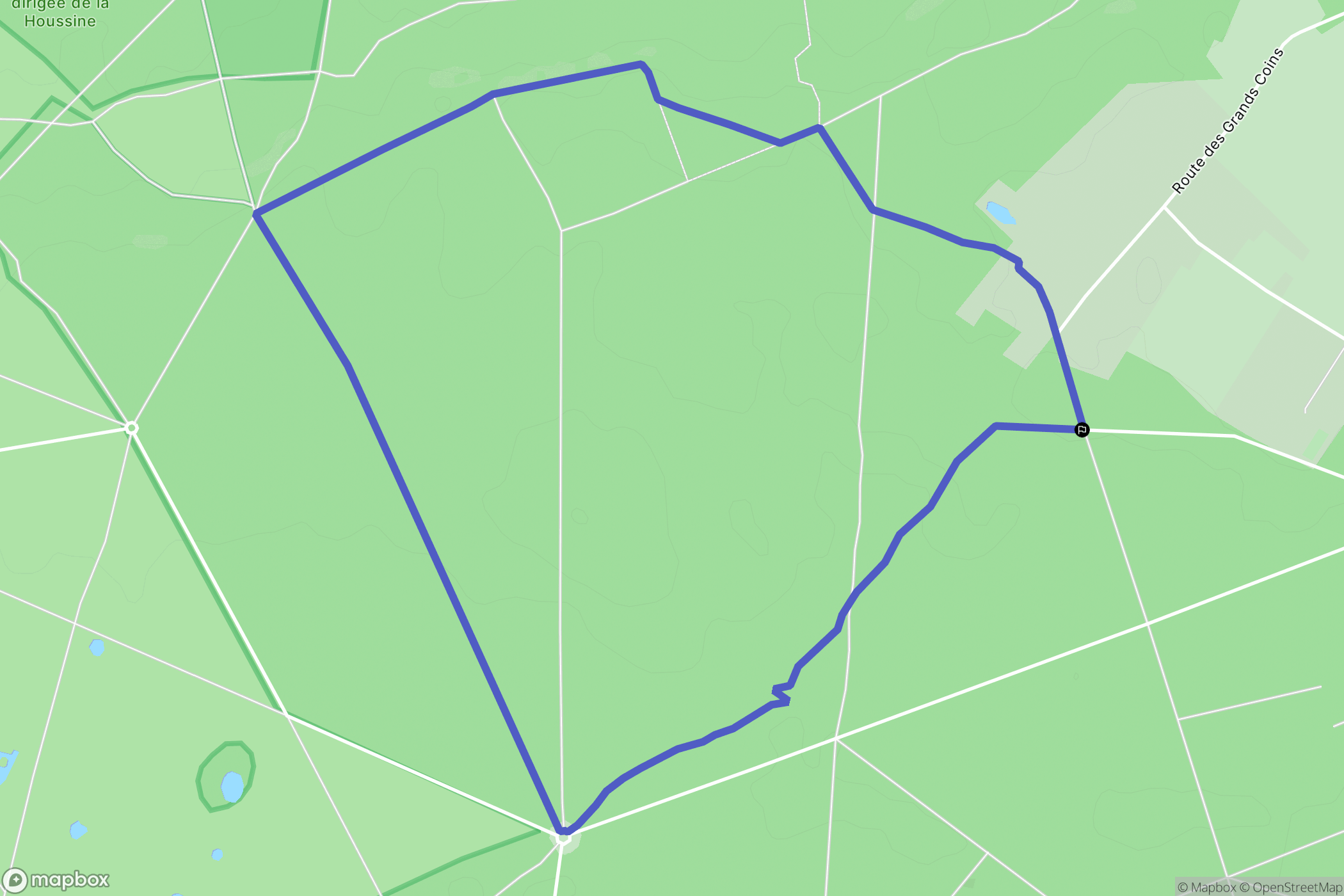 Saint-Léger-en-Yvelines : carte du parcours de randonnée - France