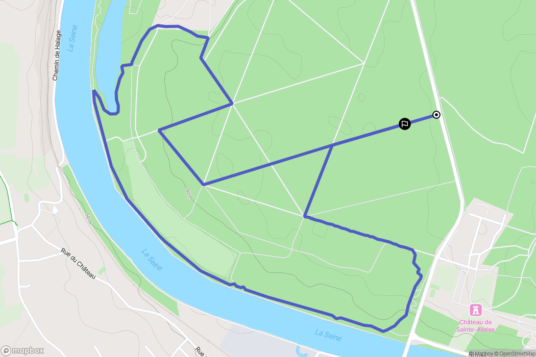 Seine-Port : carte du parcours de randonnée - France