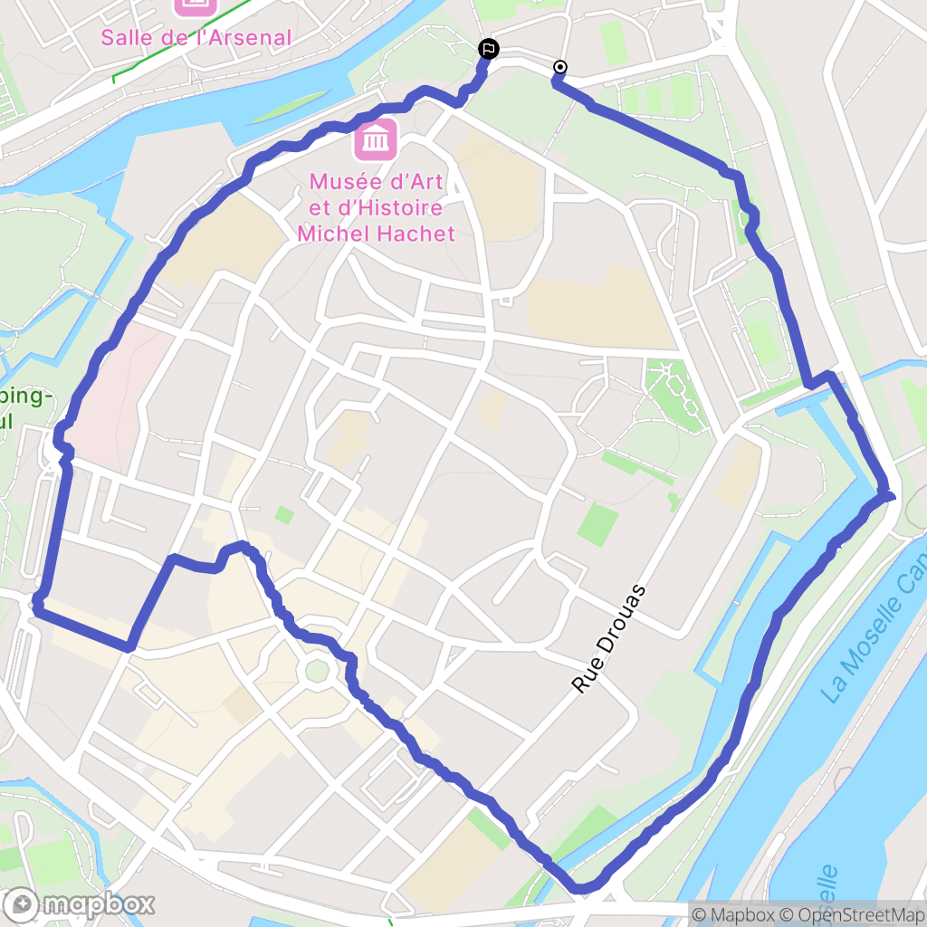 Toul : carte du parcours de randonnée - France