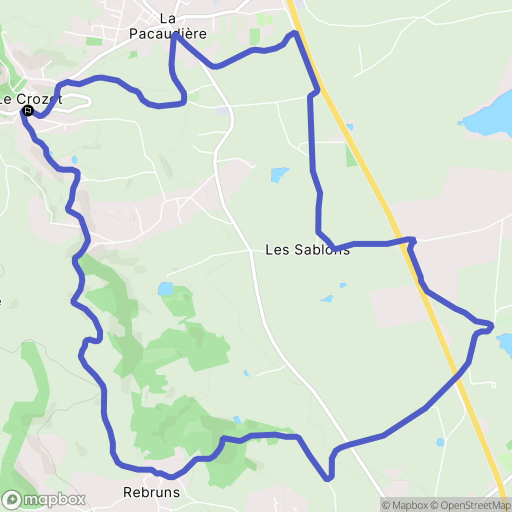 Le Crozet : carte du parcours de randonnée - France