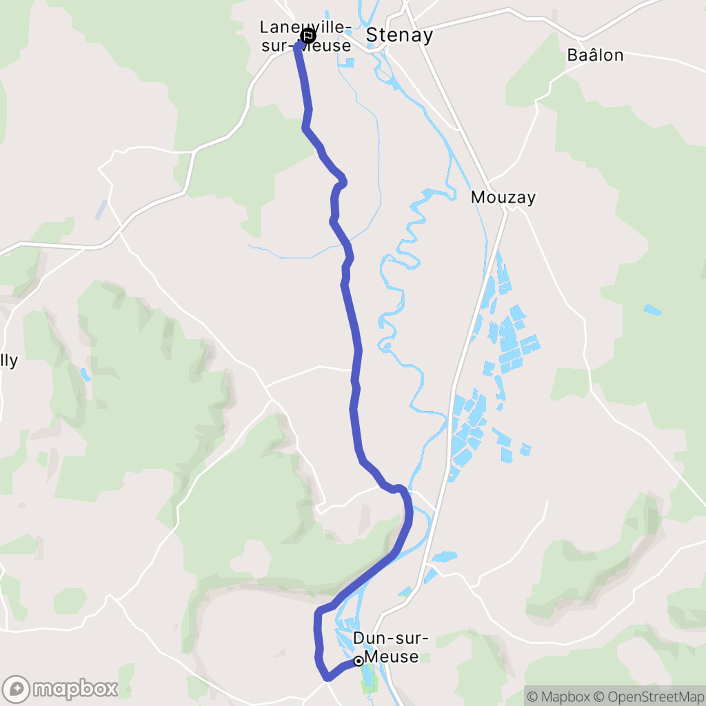 Doulcon : carte du parcours de randonnée - France