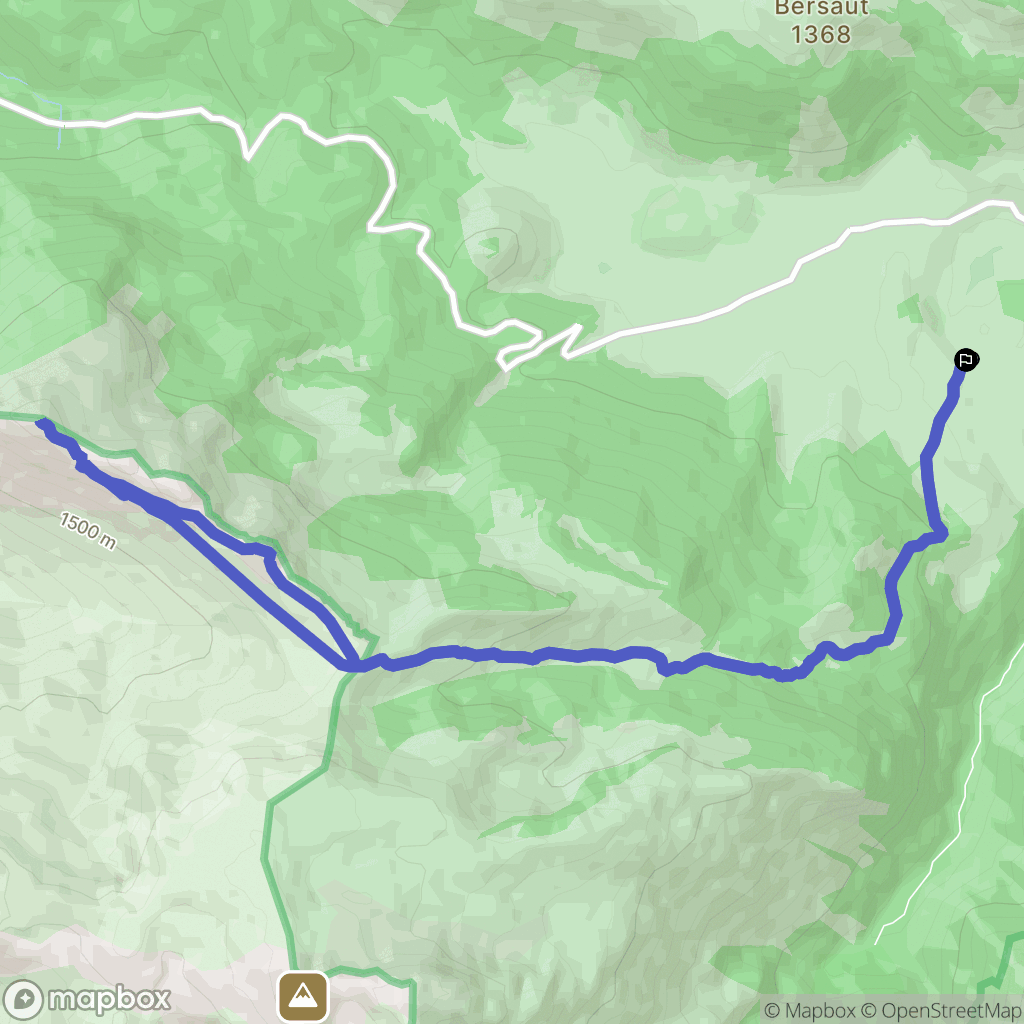 Bilhères : carte du parcours de randonnée - France