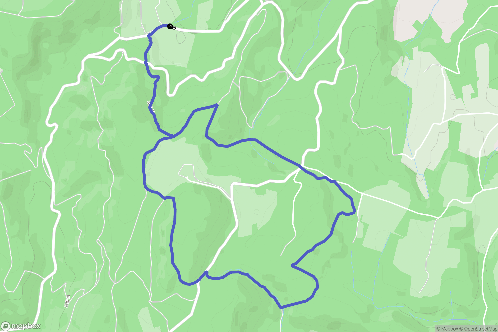 Saint-Paulet-de-Caisson : carte du parcours de randonnée - France